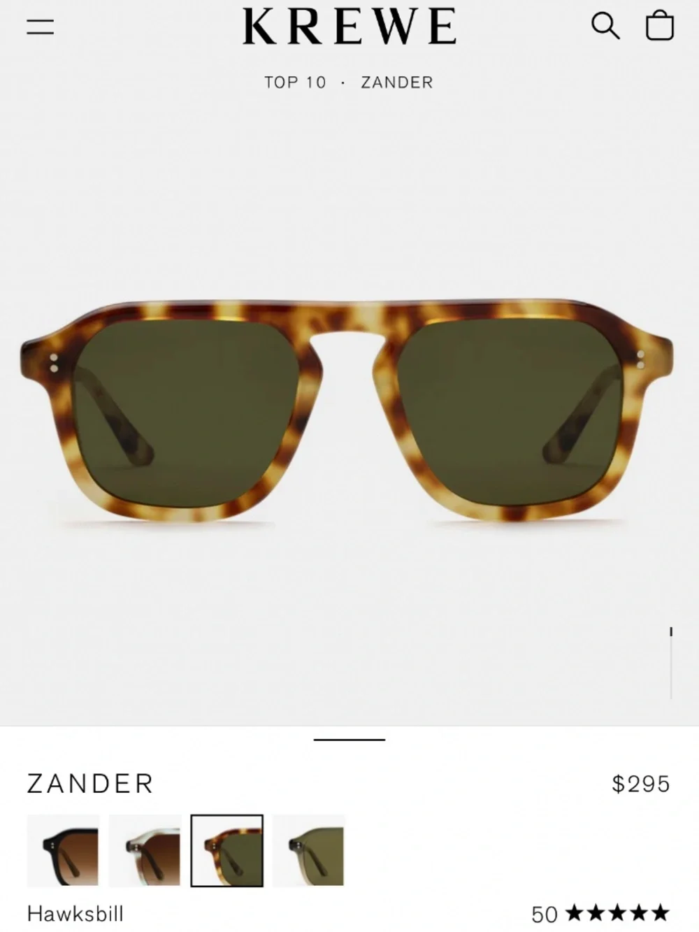 Krewe Zander Sunglasses in Hawksbill - Unisex